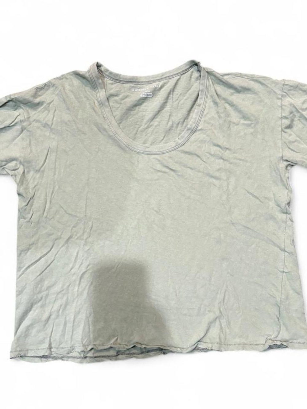 American Eagle Outfitters Light Sage Scoop Neck Tee